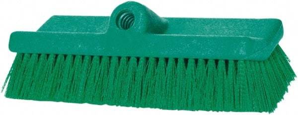 PRO-SOURCE - 1-3/4" Bristle Length, Polypropylene Food Service Brush - 10" Long x 5" Wide Head, 20" OAL, Long Handle, Green, Foam Block - Caliber Tooling