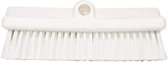 PRO-SOURCE - 1-3/4" Bristle Length, Polypropylene Food Service Brush - 10" Long x 5" Wide Head, 20" OAL, Long Handle, White, Foam Block - Caliber Tooling