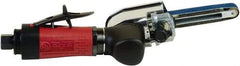 Chicago Pneumatic - 1/2 x 12 Inch, 26,000 RPM Air Belt Sander - 0.4 Hp, 1/4 Inch Inlet, 5.45 CFM Air Consumption, Rear Exhaust - Caliber Tooling