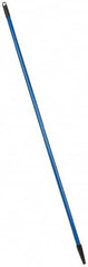 PRO-SOURCE - 60 x 1-1/4" Fiberglass Handle for Floor Squeegees & Push Brooms - Threaded Connection, Blue - Caliber Tooling