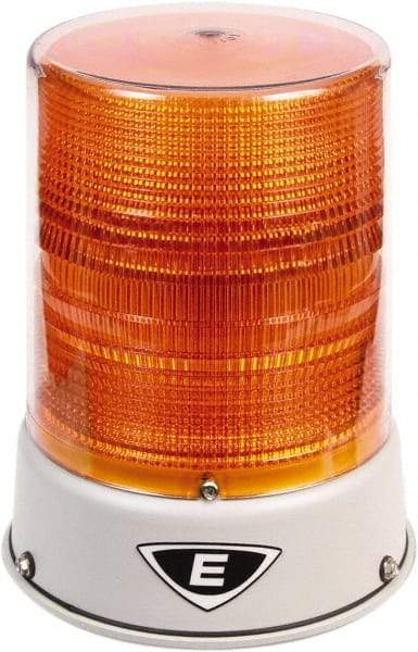 Edwards Signaling - 120 VAC, 4X NEMA Rated, LED, Amber, Flashing, Steady Light - 65 Flashes per min, 3/4 Inch Pipe, 8-1/4 Inch Diameter, 7-3/4 Inch High, IP66 Ingress Rating, Pipe Mount - Caliber Tooling