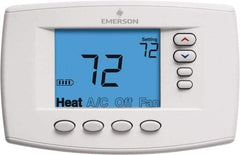 White-Rodgers - 45 to 99°F, 4 Heat, 2 Cool, Premium Residential Digital 7 Day Programmable Universal Multi-Stage or Heat Pump Thermostat - 0 to 30 Volts, Horizontal Mount, Electronic Contacts Switch - Caliber Tooling