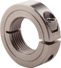 Climax Metal Products - 7/16-20 Thread, Stainless Steel, One Piece Threaded Shaft Collar - 15/16" Outside Diam, 11/32" Wide - Caliber Tooling