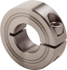 Climax Metal Products - 19mm Bore, Stainless Steel, One Piece Clamp Collar - 1-5/8" Outside Diam - Caliber Tooling