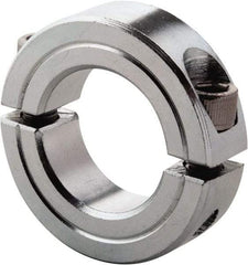 Climax Metal Products - 3" Bore, Steel, Two Piece Clamp Collar - 4-1/4" Outside Diam, 7/8" Wide - Caliber Tooling