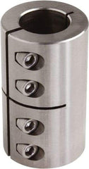 Climax Metal Products - 3/4" Inside x 1-1/2" Outside Diam, One Piece Split Clamping Collar - 2-1/4" Long - Caliber Tooling