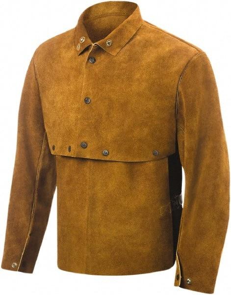 Steiner - Size 3XL, 14" Long, Cape Sleeves & Bib - Leather, Brown - Caliber Tooling