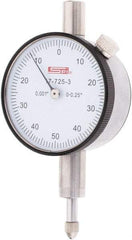 SPI - 1/4" Range, 0-50-0 Dial Reading, 0.001" Graduation Dial Drop Indicator - 1.61" Dial, 0.1" Range per Revolution - Caliber Tooling