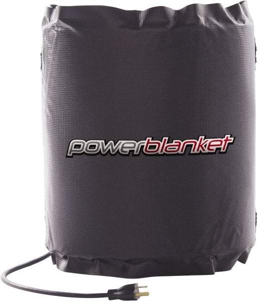 Powerblanket - 12" Wide, 5 Gallon Wrap-Around Drum Heater - 120 Volt, 60 Watts to 120 Watts, 0.5 Amps, 0°F to 100°F Thermostat Rating - Caliber Tooling