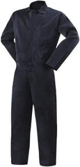 Steiner - Size 2XL, Navy Blue, Snap, Flame Resistant/Retardant Coverall - Cotton, 5 Pockets - Caliber Tooling