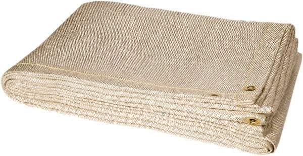 Steiner - 6' High x 6' Wide x 0.05" Thick Fiberglass Welding Blanket - Tan, Grommet - Caliber Tooling