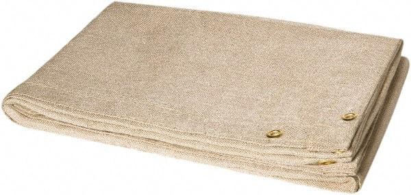 Steiner - 8' High x 8' Wide x 0.035" Thick Fiberglass Welding Blanket - Tan, Grommet - Caliber Tooling