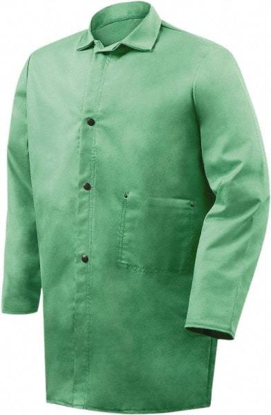 Steiner - Size S Flame Resistant/Retardant Jacket - Green, Cotton, Snaps Closure - Caliber Tooling