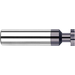 Harvey Tool - 1/2" Cut Diam, 1/16" Cut Width, 1/2" Shank, Straight-Tooth Woodruff Keyseat Cutter - Exact Industrial Supply