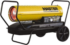 Master - 190,000 BTU Rating, Multi-Fuel Forced Air Heater - 4,750 Sq Ft Max Heating Area, 13 Gal Capacity, Fuel with Kerosene, Diesel & Fuel Oil - Caliber Tooling