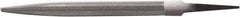 Nicholson - 8" Standard Precision Swiss Pattern Half Round File - Double Cut, 47/64" Width Diam x 3/16" Thick, With Tang - Caliber Tooling