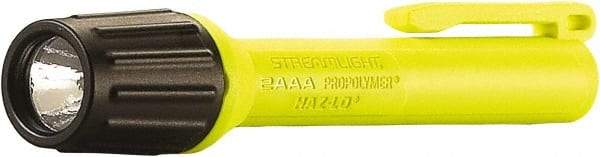 Streamlight - White LED Bulb, 60 Lumens, Industrial/Tactical Flashlight - Yellow Plastic Body, 2 AAA Alkaline Batteries Included - Caliber Tooling