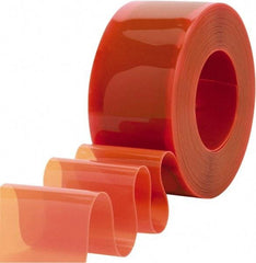 Clearway Door - Safety Orange QuickStrip Roll Dock Curtain Strips - 8" Wide x 300' Long x 0.08" Thick - Caliber Tooling