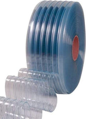 Clearway Door - Clear Ribbed QuickStrip Roll Dock Curtain Strips - 8" Wide x 150' Long x 0.072" Thick - Caliber Tooling