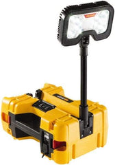 Pelican Products, Inc. - 12 Volt, Cordless, LED Portable Floor Work Light - 1 Head, 4,000 Lumens, Polypropylene, 12" High - Caliber Tooling