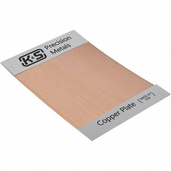 Made in USA - Copper Sheets Material: Copper Thickness (Decimal Inch): 0.0500 - Caliber Tooling