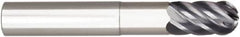 Niagara Cutter - 1" Diam, 1" LOC, 6 Flute Solid Carbide Ball End Mill - AlTiN Finish, Single End, 6" OAL, 1" Shank Diam, Spiral Flute - Caliber Tooling