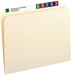 SMEAD - 8-1/2 x 11", Letter Size, Manila, File Folders with Top Tab - 11 Point Stock, Straight Tab Cut Location - Caliber Tooling