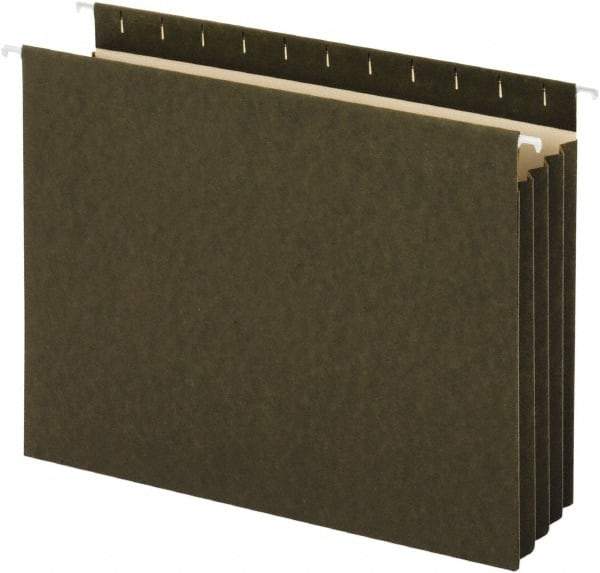 UNIVERSAL - 8-1/2 x 11", Letter Size, Standard Green, Hanging File Folders with Box Bottom - 11 Point Stock - Caliber Tooling