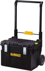 DeWALT - 2 Piece, Black/Yellow Wheeled Tool Box - 18-3/4" Deep x 38-7/8" High x 23-3/8" Wide, Removable Tray - Caliber Tooling