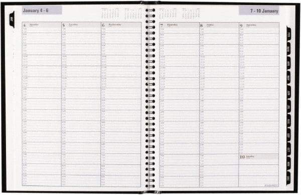 DayMinder - 52 Sheet, 8 x 11", Appointment Book - Black - Caliber Tooling