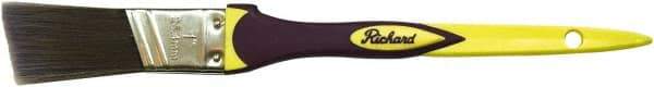 Richard - 1" Angled Polyester Angular Brush - 2" Bristle Length, 6-3/4" Rubber Sash Handle - Caliber Tooling