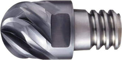 OSG - PXBM Grade XP3320 Carbide Ball Nose Milling Tip Insert - SiC Finish, 6 Flutes, 20mm Cutting Diam, 14mm Depth of Cut, 45° Helix - Caliber Tooling