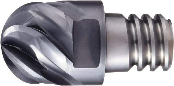 OSG - PXBM Grade XP3320 Carbide Ball Nose Milling Tip Insert - SiC Finish, 6 Flutes, 16mm Cutting Diam, 11.2mm Depth of Cut, 45° Helix - Caliber Tooling