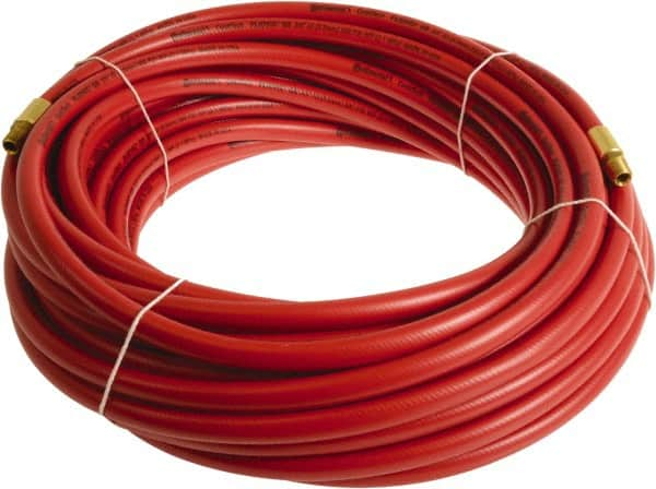 Continental ContiTech - 1/2" ID x 0.78" OD 50' Long Multipurpose Air Hose - MNPT x MNPT Ends, 300 Working psi, -10 to 158°F, 1/2" Fitting, Red - Caliber Tooling