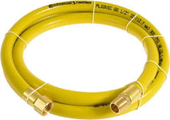 Continental ContiTech - 1/2" ID x 0.78" OD 50' Long Multipurpose Air Hose - MNPT x FNPT Ends, 300 Working psi, -10 to 158°F, 1/2" Fitting, Yellow - Caliber Tooling