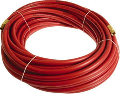 Continental ContiTech - 3/8" ID x 0.6" OD 20' Long Multipurpose Air Hose - MNPT x FNPT Ends, 300 Working psi, -10 to 158°F, 1/4" Fitting, Red - Caliber Tooling