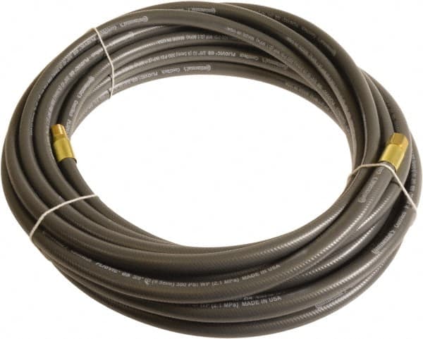 Continental ContiTech - 1/4" ID x 0.45" OD 20' Long Multipurpose Air Hose - MNPT x FNPT Ends, 300 Working psi, -10 to 158°F, 1/4" Fitting, Gray - Caliber Tooling