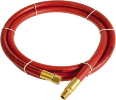 Continental ContiTech - 1/4" ID x 0.45" OD 3' Long Multipurpose Air Hose - MNPT x FNPT Ends, 300 Working psi, -10 to 158°F, 1/4" Fitting, Red - Caliber Tooling