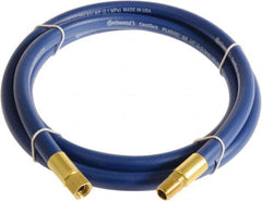 Continental ContiTech - 1/4" ID x 0.45" OD 3' Long Multipurpose Air Hose - MNPT x FNPT Ends, 300 Working psi, -10 to 158°F, 1/4" Fitting, Blue - Caliber Tooling