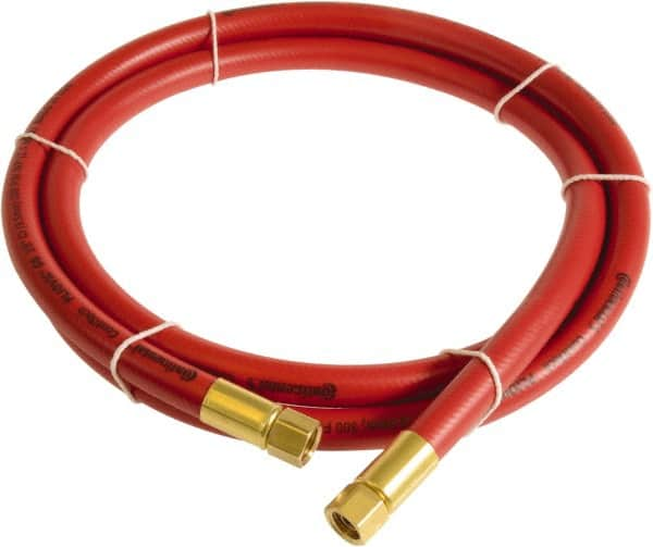 Continental ContiTech - 1/2" ID x 0.78" OD 5' Long Multipurpose Air Hose - FNPT x FNPT Ends, 300 Working psi, -10 to 158°F, 1/2" Fitting, Red - Caliber Tooling