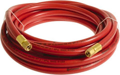 Continental ContiTech - 3/8" ID x 0.6" OD 20' Long Multipurpose Air Hose - FNPT x FNPT Ends, 300 Working psi, -10 to 158°F, 1/4" Fitting, Red - Caliber Tooling