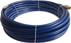 Continental ContiTech - 3/8" ID x 0.6" OD 75' Long Multipurpose Air Hose - Industrial Interchange Safety Coupler x Male Plug Ends, 300 Working psi, -10 to 158°F, 1/4" Fitting, Blue - Caliber Tooling