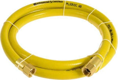 Continental ContiTech - 1/4" ID x 0.45" OD 15' Long Multipurpose Air Hose - FNPT x FNPT Ends, 300 Working psi, -10 to 158°F, 1/4" Fitting, Yellow - Caliber Tooling