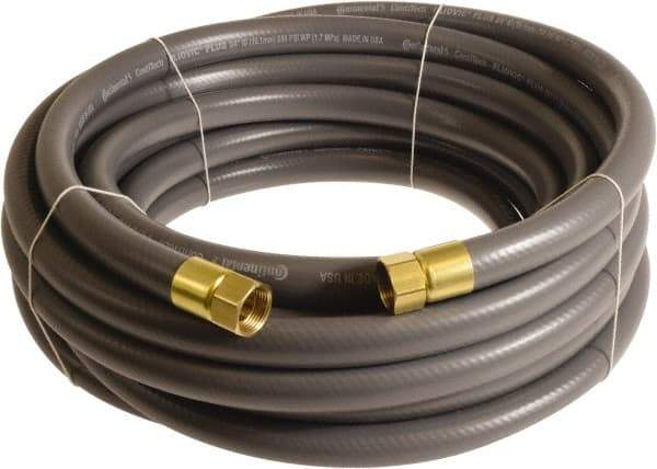 Continental ContiTech - 3/4" ID x 1.11" OD 25' Long Multipurpose Air Hose - FNPT x FNPT Ends, 250 Working psi, -10 to 158°F, 3/4" Fitting, Gray - Caliber Tooling