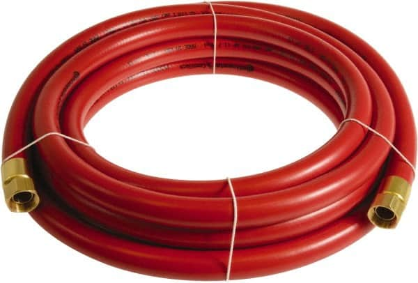 Continental ContiTech - 3/4" ID x 1.11" OD 20' Long Multipurpose Air Hose - FNPT x FNPT Ends, 250 Working psi, -10 to 158°F, 3/4" Fitting, Red - Caliber Tooling