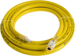 Continental ContiTech - 3/4" ID x 1.11" OD 50' Long Multipurpose Air Hose - Industrial Interchange Safety Coupler x Male Plug Ends, 250 Working psi, -10 to 158°F, 3/4" Fitting, Yellow - Caliber Tooling