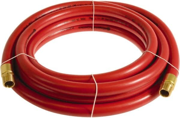 Continental ContiTech - 1" ID x 1.38" OD 15' Long Multipurpose Air Hose - MNPT x MNPT Ends, 250 Working psi, -10 to 158°F, 1" Fitting, Red - Caliber Tooling