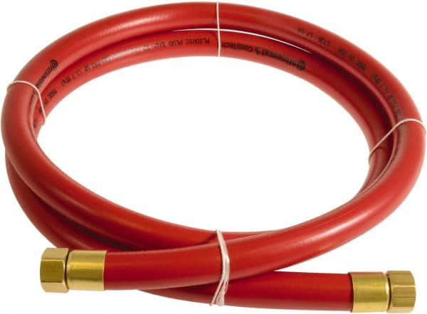 Continental ContiTech - 3/4" ID x 1.11" OD 3' Long Multipurpose Air Hose - FNPT x FNPT Ends, 250 Working psi, -10 to 158°F, 3/4" Fitting, Red - Caliber Tooling