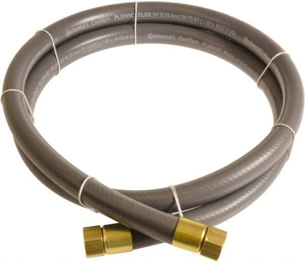 Continental ContiTech - 3/4" ID x 1.11" OD 3' Long Multipurpose Air Hose - FNPT x FNPT Ends, 250 Working psi, -10 to 158°F, 3/4" Fitting, Gray - Caliber Tooling