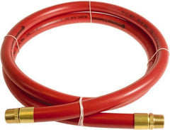 Continental ContiTech - 1" ID x 1.38" OD 3' Long Multipurpose Air Hose - MNPT x MNPT Ends, 250 Working psi, -10 to 158°F, 1" Fitting, Red - Caliber Tooling